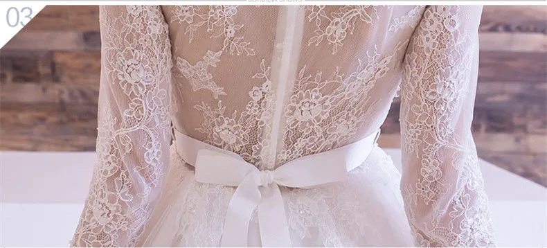 

JaneVini 2019 Tea Length Wedding Dress White Tulle Bruiloft Boho Wedding Gowns Illusion Lace 3/4 Sleeves Simple Bride Dresses