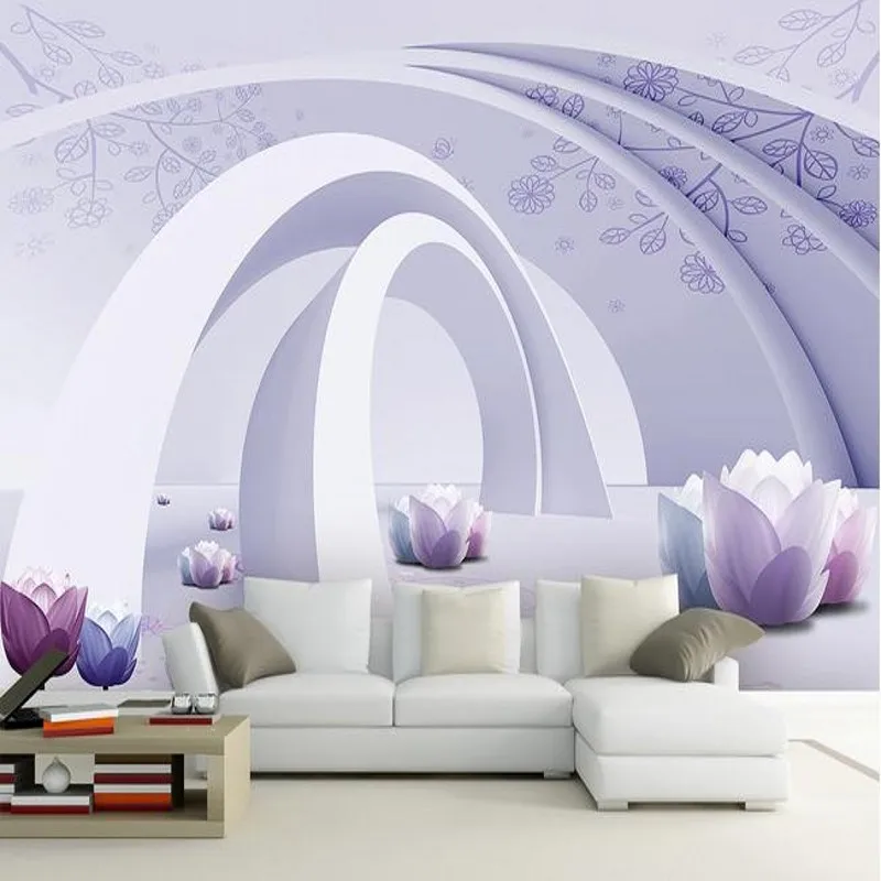 На заказ большой росписи гостиной спальни ТВ фон обои 3D объемные красные розы