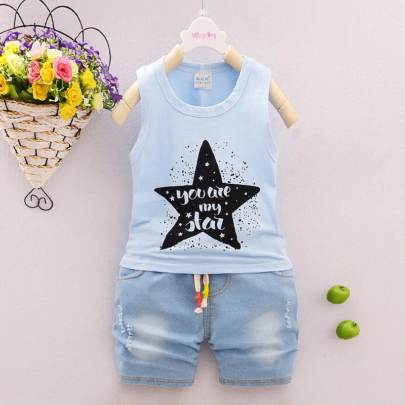 BibiCola Baby Boys Clothes Set 2020 New Summer Newborn Clothing T Shirt +Shorts Pant 2PCS/Set Kids Tracksuit | Детская одежда и