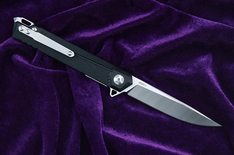 LEMIFSHE Флиппер JK3311-G10 D2 стальное лезвие G10+ стальная ручка Открытый охотничий Карманный кухонный фруктовый Складной Нож EDC инструмент
