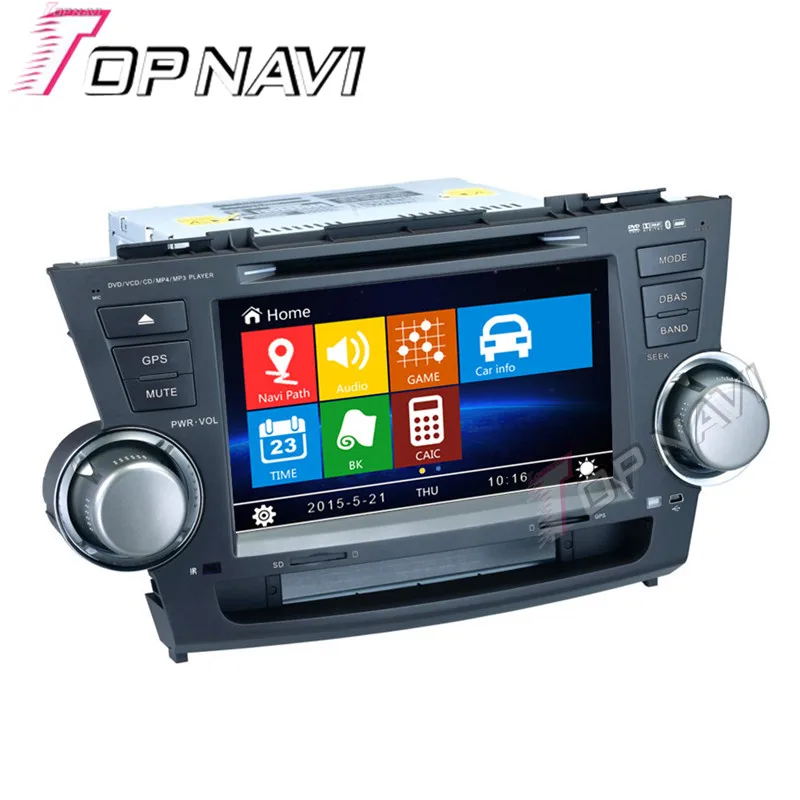 Wanuary 8 &quotавтомобильный DVD GPS для Toyota Highlander 2008 Автомобильный радио мультимедиа