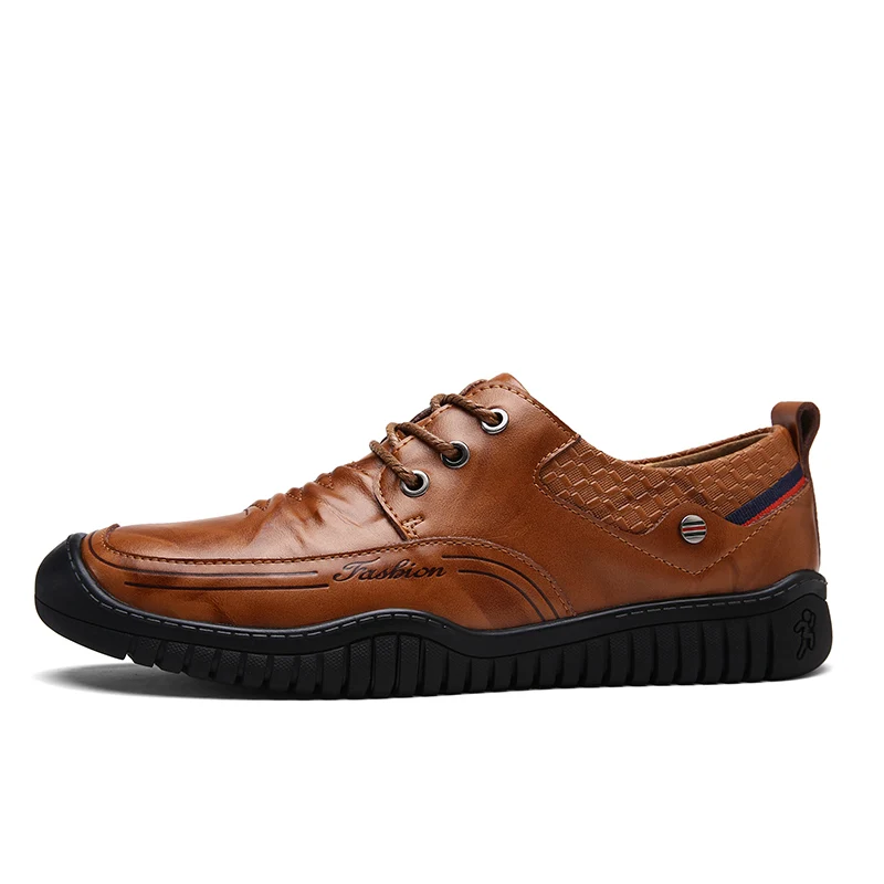 

LAISUMK Fashion Comfortable Casual Shoes Loafers Men Shoes Quality Split Leather Shoes Men Flats Hot Sale Moccasins Shoes