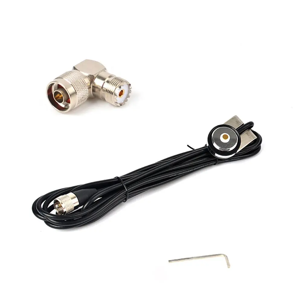 

HYS NMO Vehicle Antenna Mount UHF PL-259 Connector RG58 Coax Cable SO239 N-Male L Adapter for Yaesu/Vertex Kenwood Mobile Radio