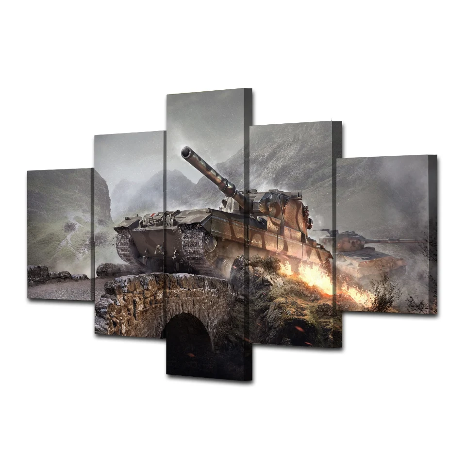 HD Печатные танки wargaming Живопись Печать Холст декор номеров печати плакат картина