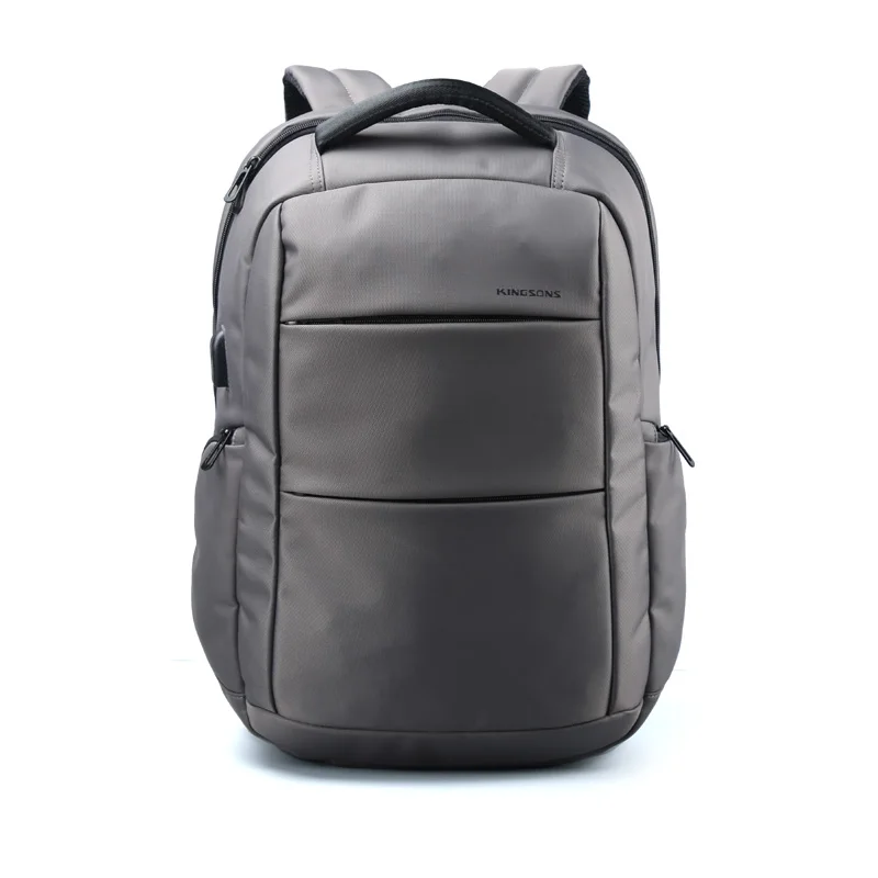 Kingsons KS3142W 15,6 дюймовый Модный женский рюкзак для ноутбука с usb-кабелем для путешествий, школьные сумки, деловой рюкзак для отдыха - Цвет: Gray