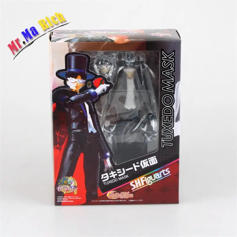 Аниме Shfiguarts Сейлор Мун смокинг маска Чиба Мамору 20th ПВХ фигурка Коллекционная