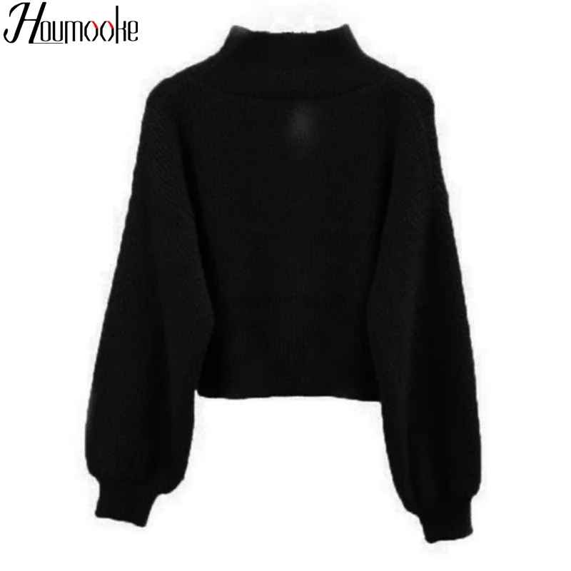 Женский трикотажный свитер HMK повседневный однотонный пуловер свитеры топы для