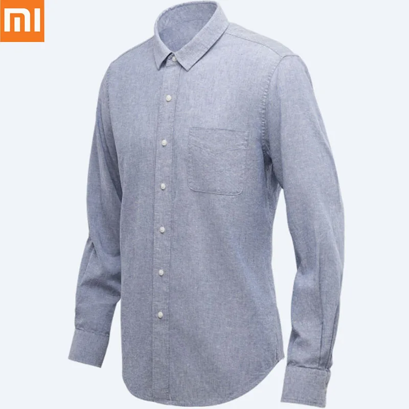 Модная мужская рубашка Xiaomi 90 points, мягкая хлопковая рубашка, три-ди, мужской костюм, повседневная ткань, дышащая верхняя часть, деловой стиль, H20