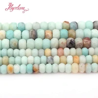 3x6mm 4x8mm faceted mutil color amazonite stone rondelle heishi spacer bead for diy bracelet jewelry making 15free shipping