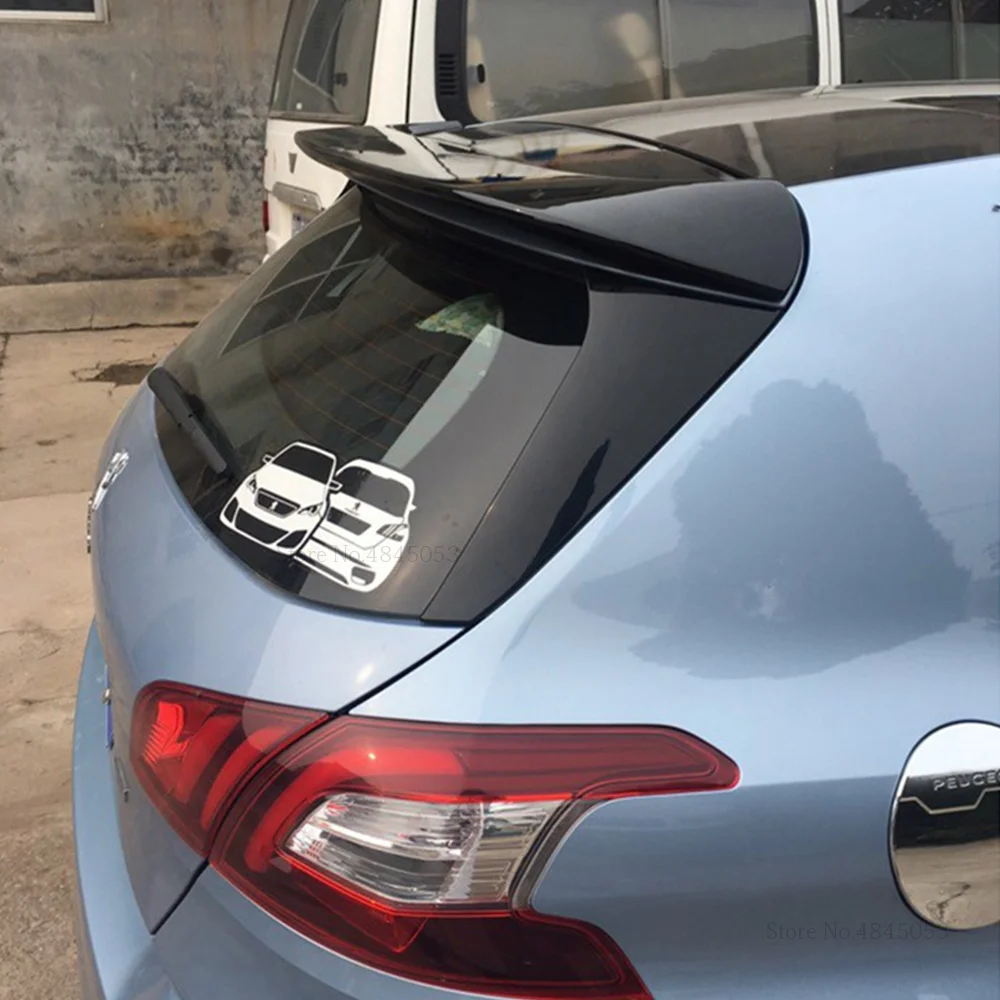 AITWATT для peugeot 308 S черный Задний спойлер Высокое качество ABS Материал хвост крыло белый праймеры или DIY Цвет