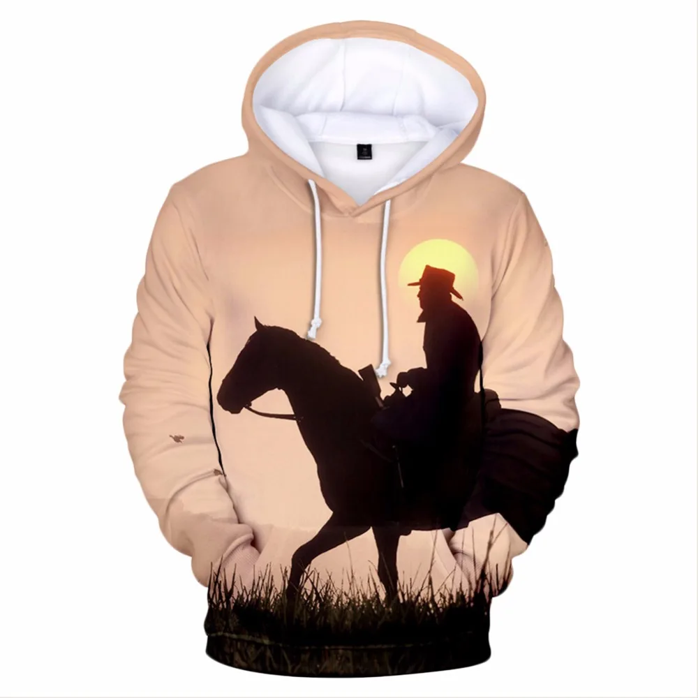 Толстовка с капюшоном для мужчин и женщин Свитшот унисекс 3D принтом игры Red Dead: