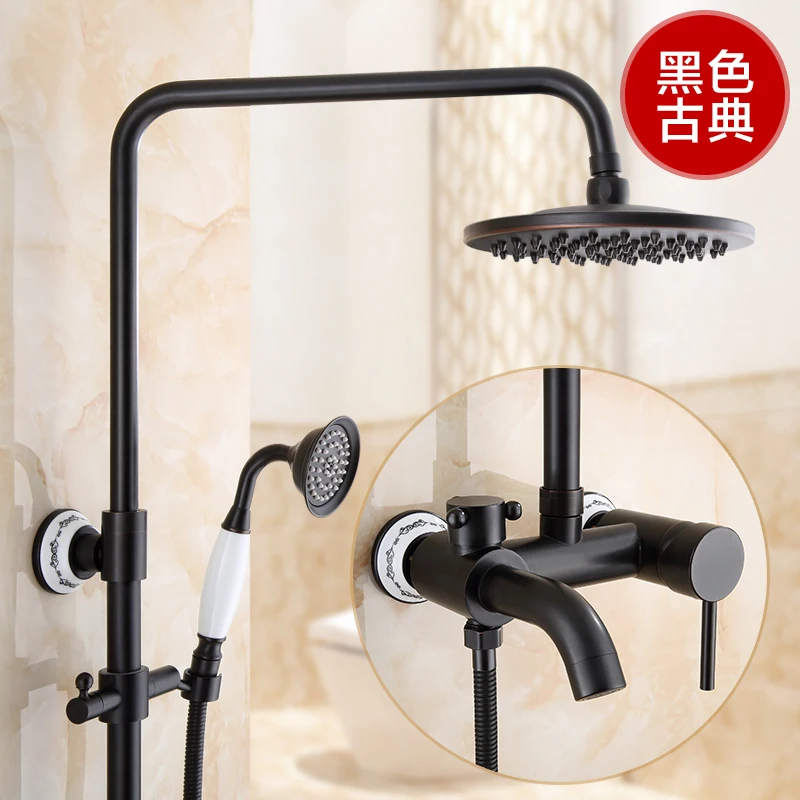 Смеситель для душа Водопад 8 дюймов кран с двойной ручкой из керамики настенный