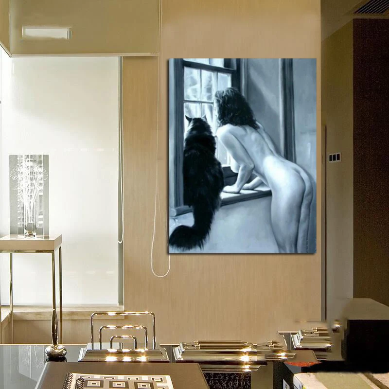 Чистая ручная роспись Современная картина маслом на холсте голая молодая