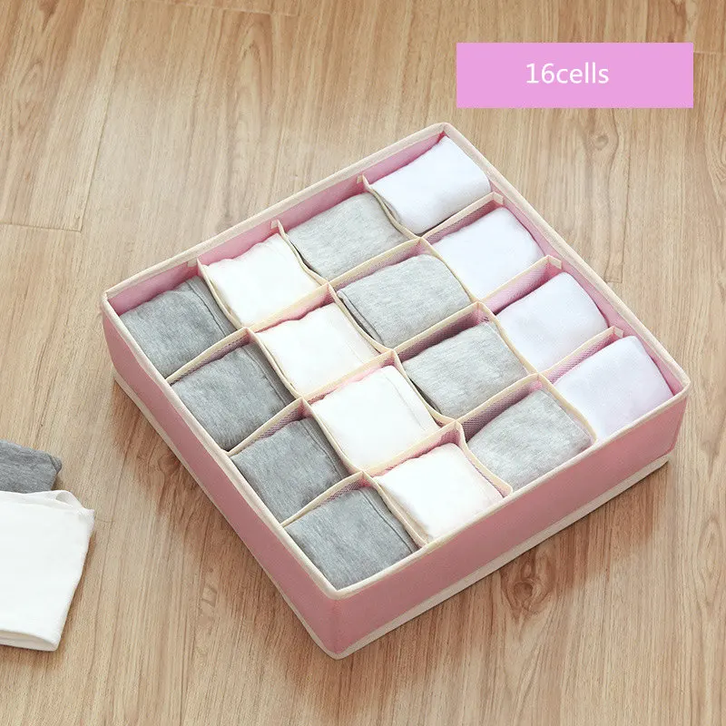 Pink 16cells 7 16 24 ячеек воды Wahable нижнее белье Органайзер для женщин и мужчин ящик для хранения для носков бюстгальтеры 1 шт гардероб легко аккуратное хранение коробка - Color: Pink 16cells