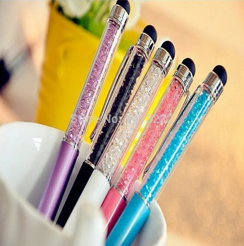 

Wholesale Fashion wedding souveniers Crystal stylus pin screen touch diamond pen custom printed with your logo design