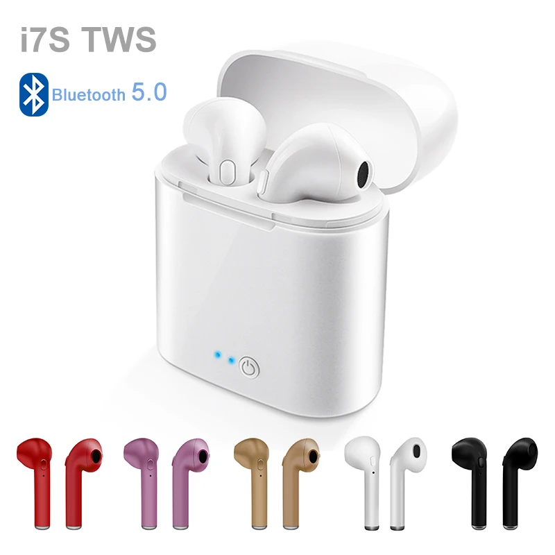 I7S Bluetooth 5 0 беспроводные наушники с зарядным устройством стерео настоящие