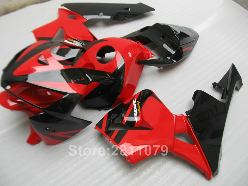 Литье под давлением ABS пластик обтекатель комплект для Honda CBR600RR 05 06 красный черный