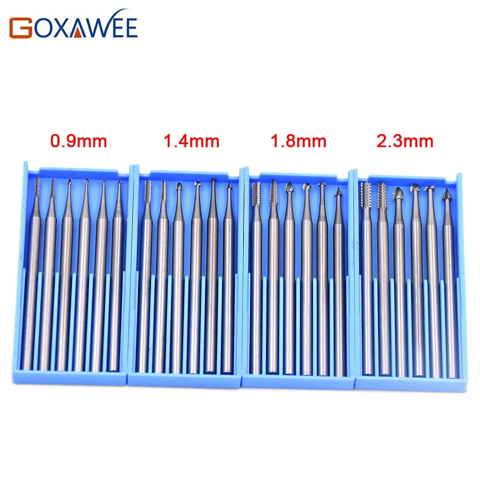 GOXAWEE Mini Rotary Tools Steel Burs Abrasive For Dremel Accessory Drill Accessories 009# / 014# 018# 023# | Инструменты