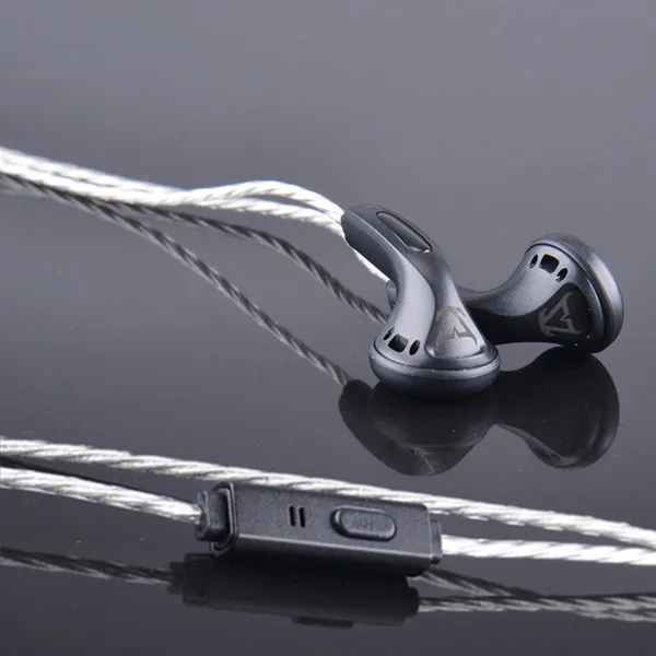 black with mic TONEKING TP16 32 Ом 3,5 мм в ухо наушник с плоской головкой наушники HIFI бас гарнитура - Цвет: black with mic
