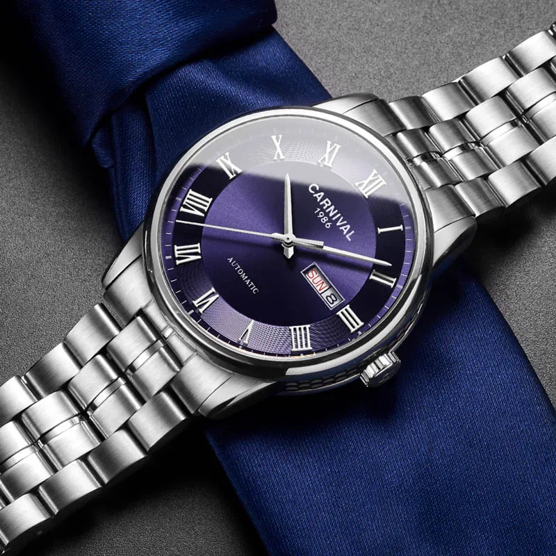 Часы наручные мужские автоматические с цифрами рома механические|Мужские