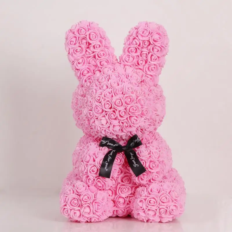 Dark pink 45 см Новинка, подарок ко Дню Святого Валентина в форме розы игрушки "Кролик" набитый Of Love романтические кроличья кукла милые девушки детей подарок - Цвет: Dark pink