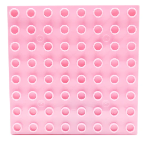 Duplo Совместимость с лего Дети DIY игрушки ABS пластик строительные игрушки блоки кирпичи части 8x8 развивающие обучающие игрушки для ребенка 3 лет - Цвет: 8x8 Pink
