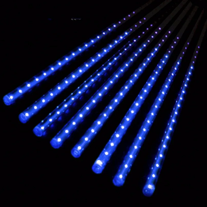 

8 Tubes 20cm 30cm 50cm Meteor Shower LED Tube Light With EU Plug Waterproof Garden Light For Christmas Wedding Party Decoration