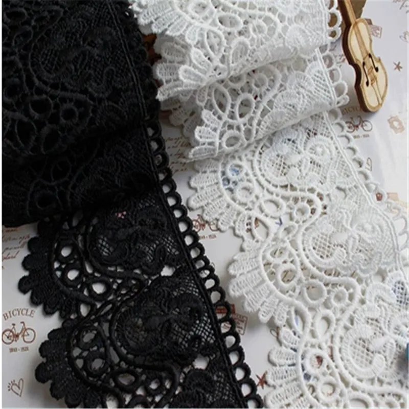 Sweater Hem Lace Dress Accessories Cotton Hollow Water Soluble Trim Clothes Skirt Decoration Milk Fabric | Дом и сад