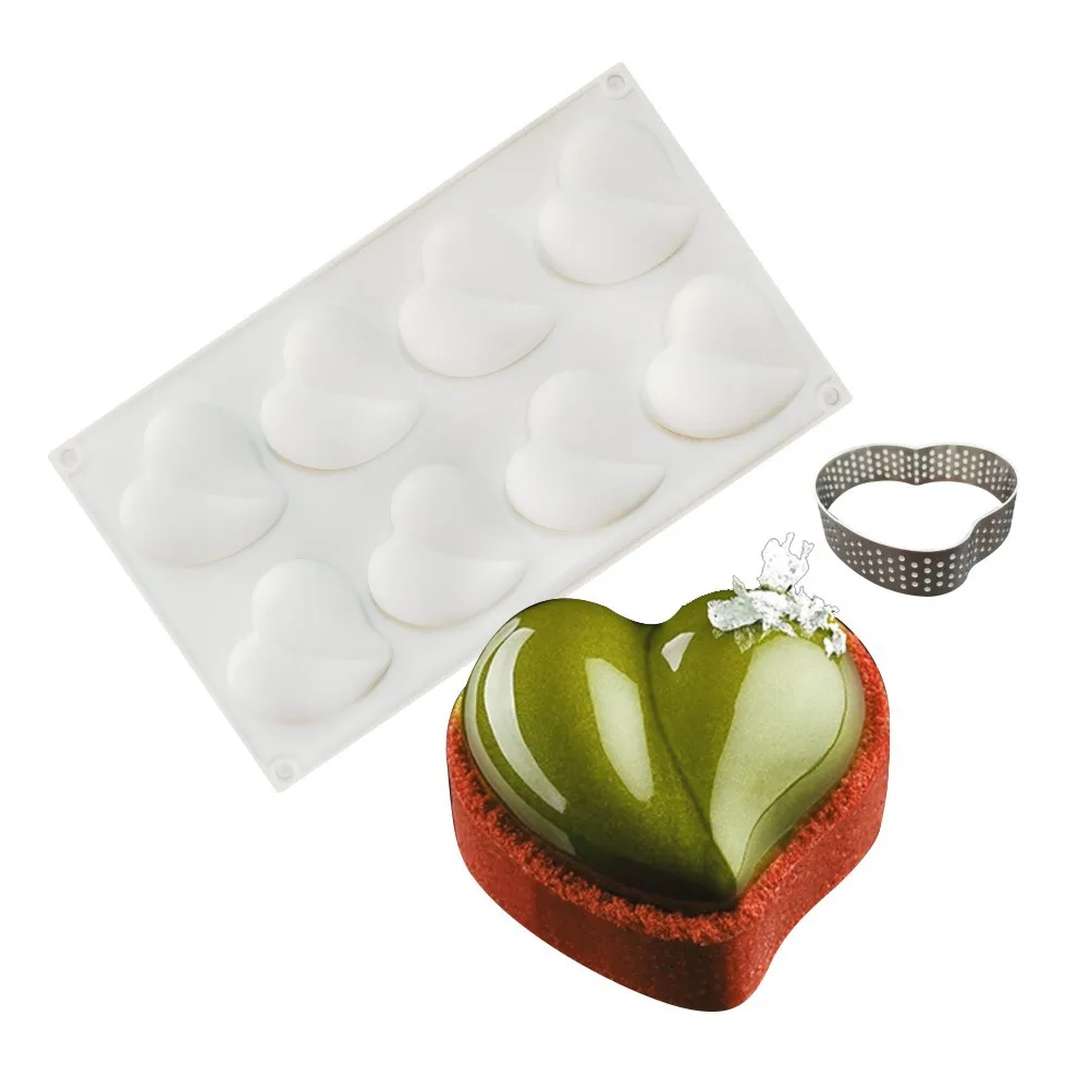 В форме сердца силиконовая форма для десерта Форма пирога сырные пирожные