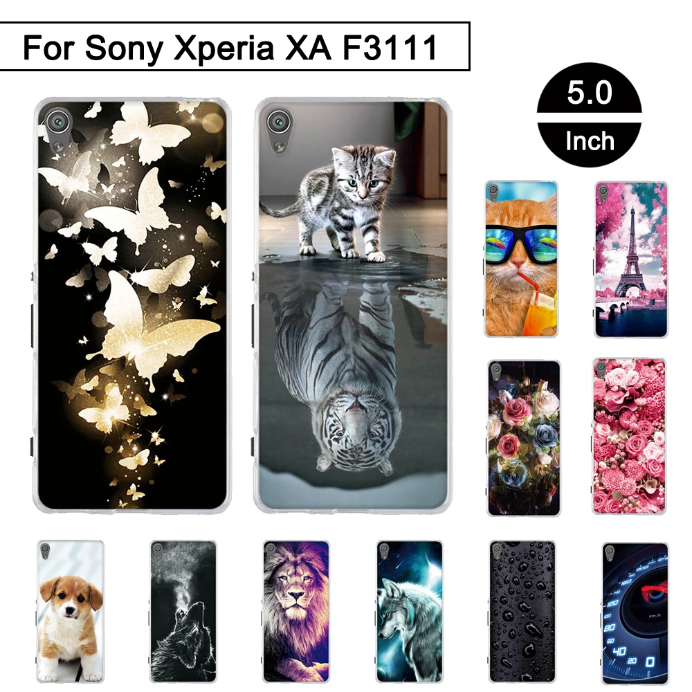 Окрашенный чехол для Sony Xperia XA F3111 F3113 F3115 5 0 дюймов мягкий из ТПУ xa X A Shell|case for sony