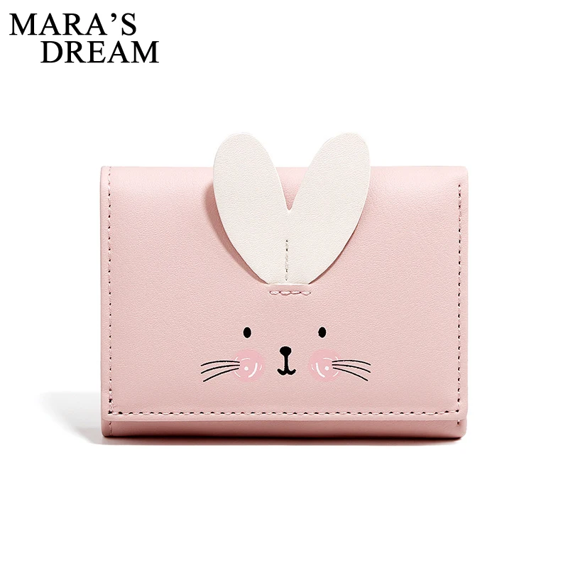 Кошелек Mara's Dream женский с милыми кошачьими ушками короткий однотонный