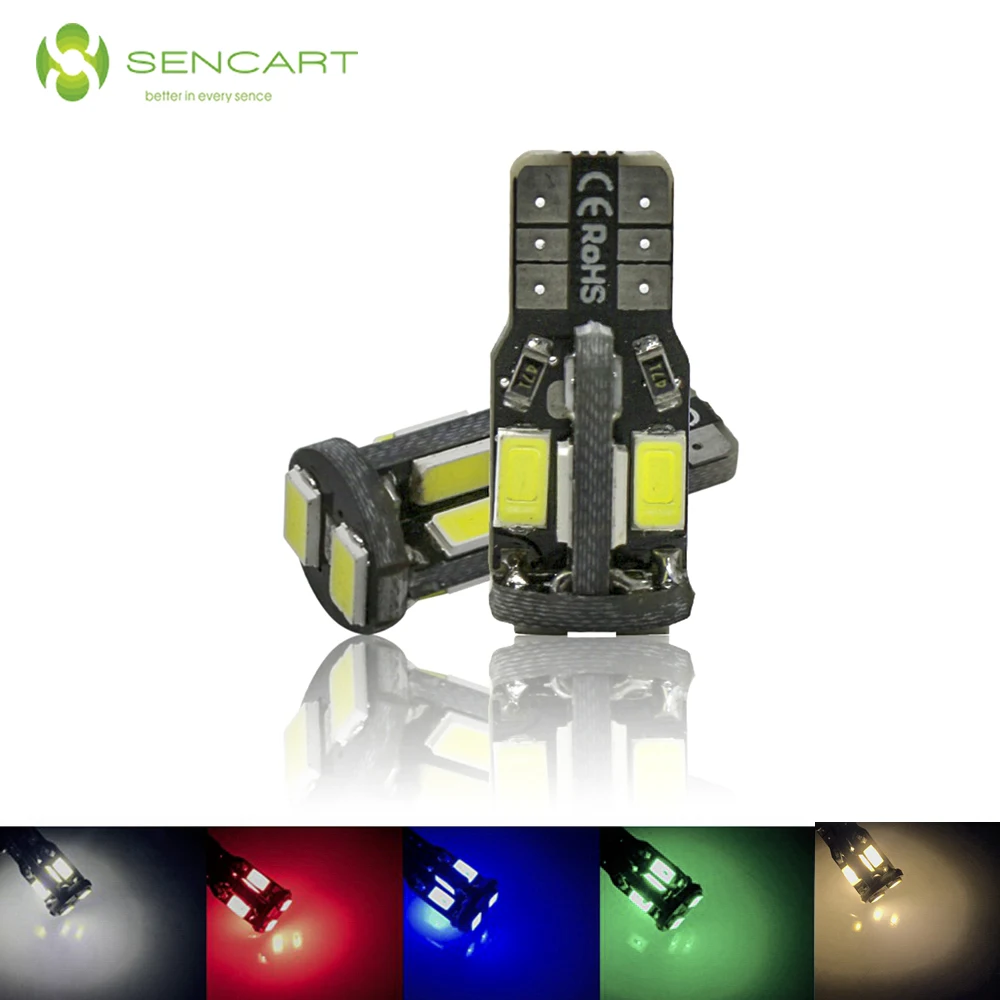 2 шт. T10 W5W 10SMD 5630LED автомобильная лампа для боковых габаритных клиновых номерных
