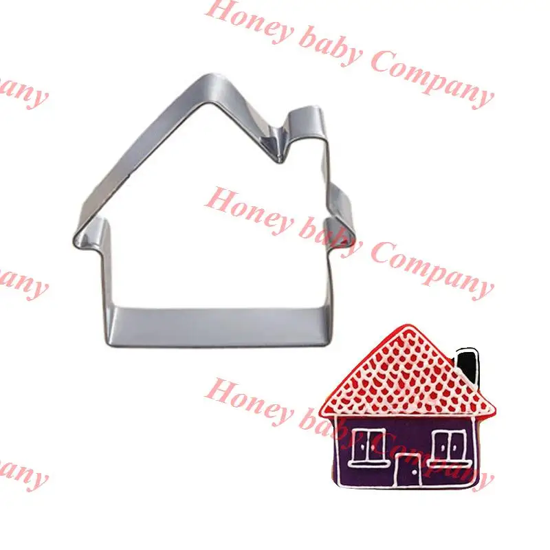 Нержавеющая сталь мультфильм дом с дымоходом голубь мира бисквитная форма замок