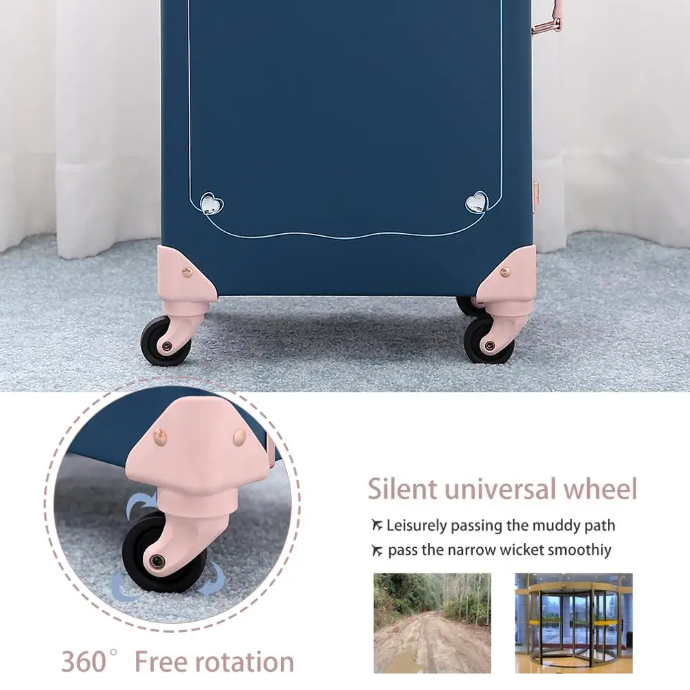 Для женщин набор чемоданов на колесиках легкий комплект дорожных для переноски
