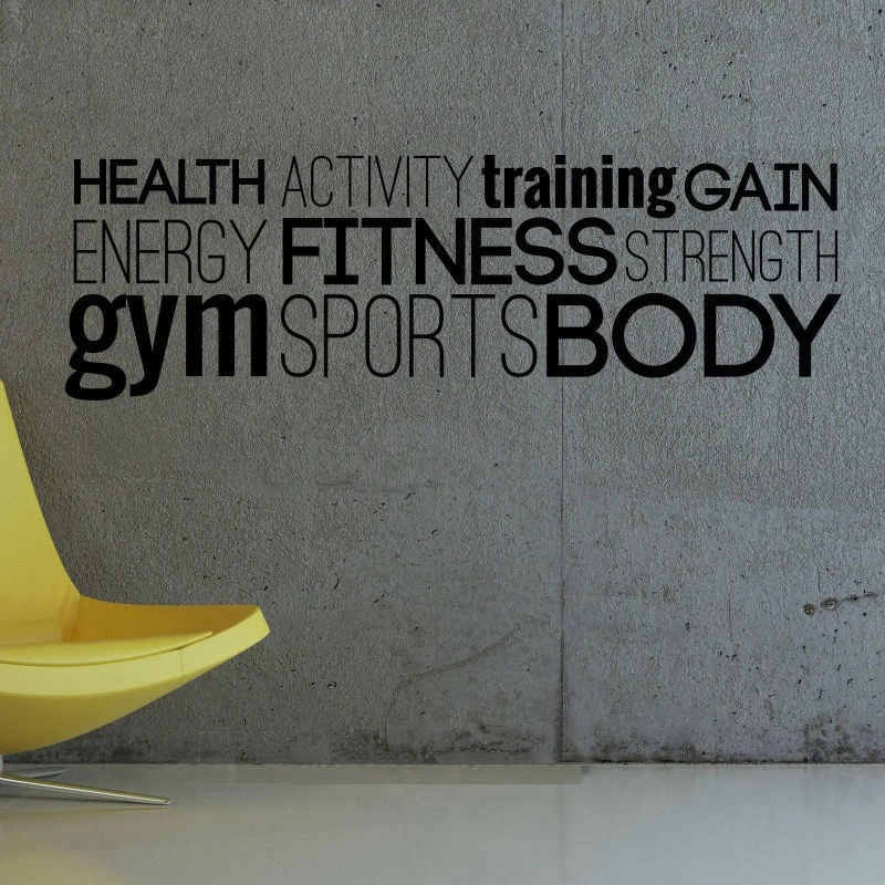 

Стикеры для занятий в тренажерном зале, здоровое тело, настенные наклейки, наклейки для украшения дома, украшения для фитнеса, съемные накле...