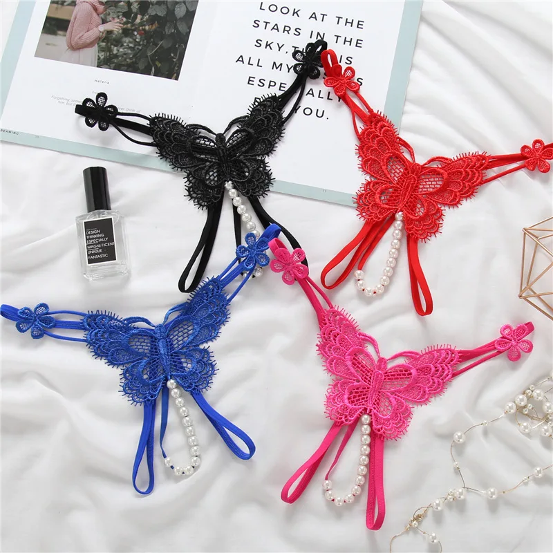 

Women Sexy G String Lace Split String Butterfly Thong Panties Shorts tangas Lingerie Underwears Underpants New Styles 2018