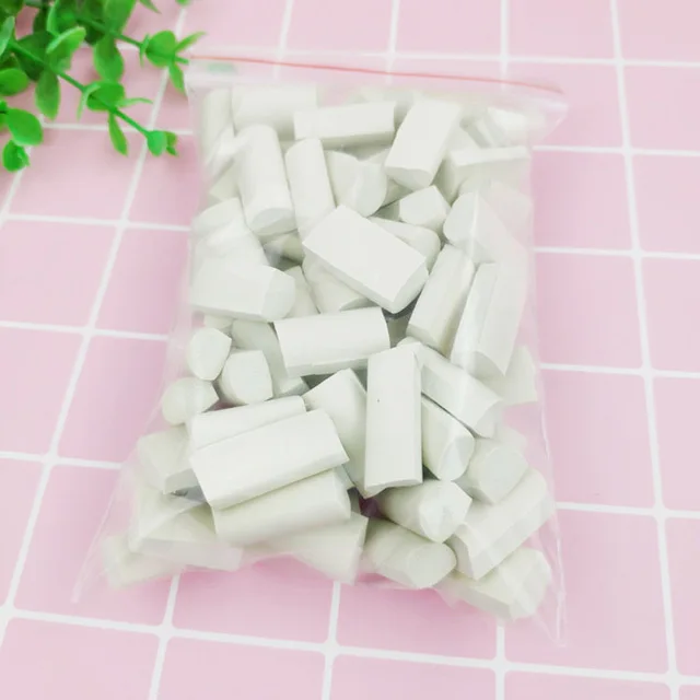 White 70 шт. губки слизи бусинки кусочки дополнение поставки слаймов аксессуары наполнитель подвески для слизи пены кусок глины грязи модель инструмента - Цвет: White