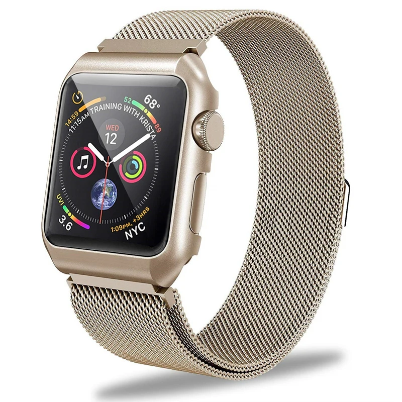 Milanese Loop замена группы металлический защитный чехол для Apple Watch серии группа 4 40 мм 44 мм iWatch ремешок серии 3/2/1 38 мм 42 мм
