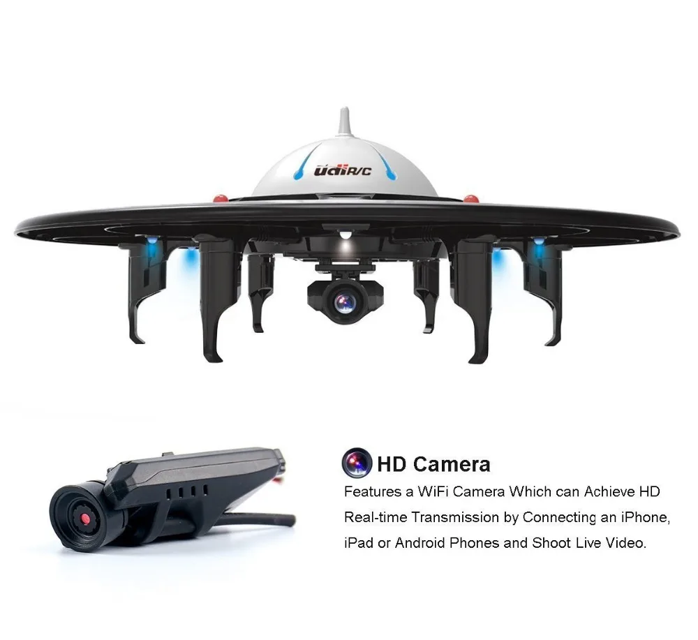 Квадрокоптер UDI RC U845 Wi Fi 2 4 ГГц 6 осевой гироскоп FPV Drone с HD камерой RTF комплект