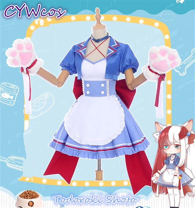 My Hero academic Coffee Shop Little Todoroki Shoto Cafe Maid Женский карнавальный костюм женское платье с