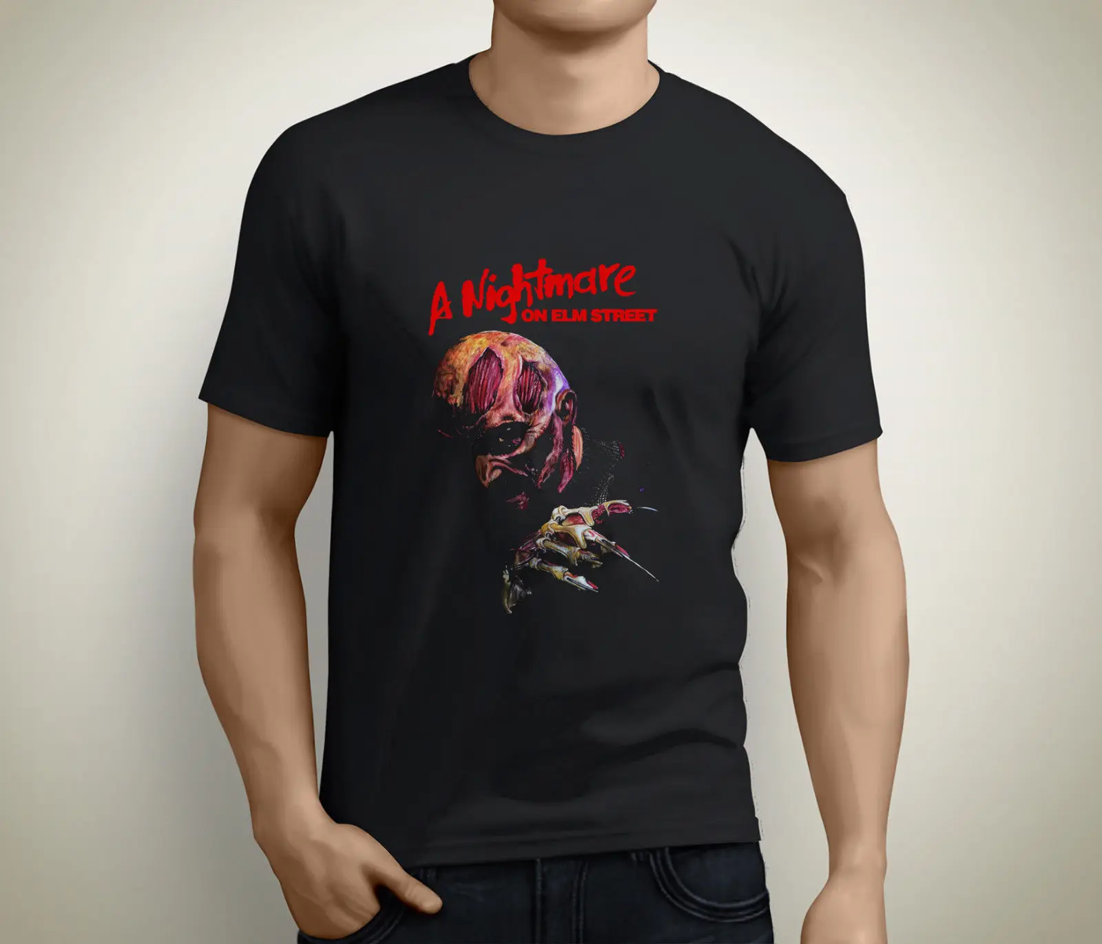 Новый Фредди Крюгер Nightmare On Elm Street Для мужчин черный футболка Размеры S к 5XL Мода