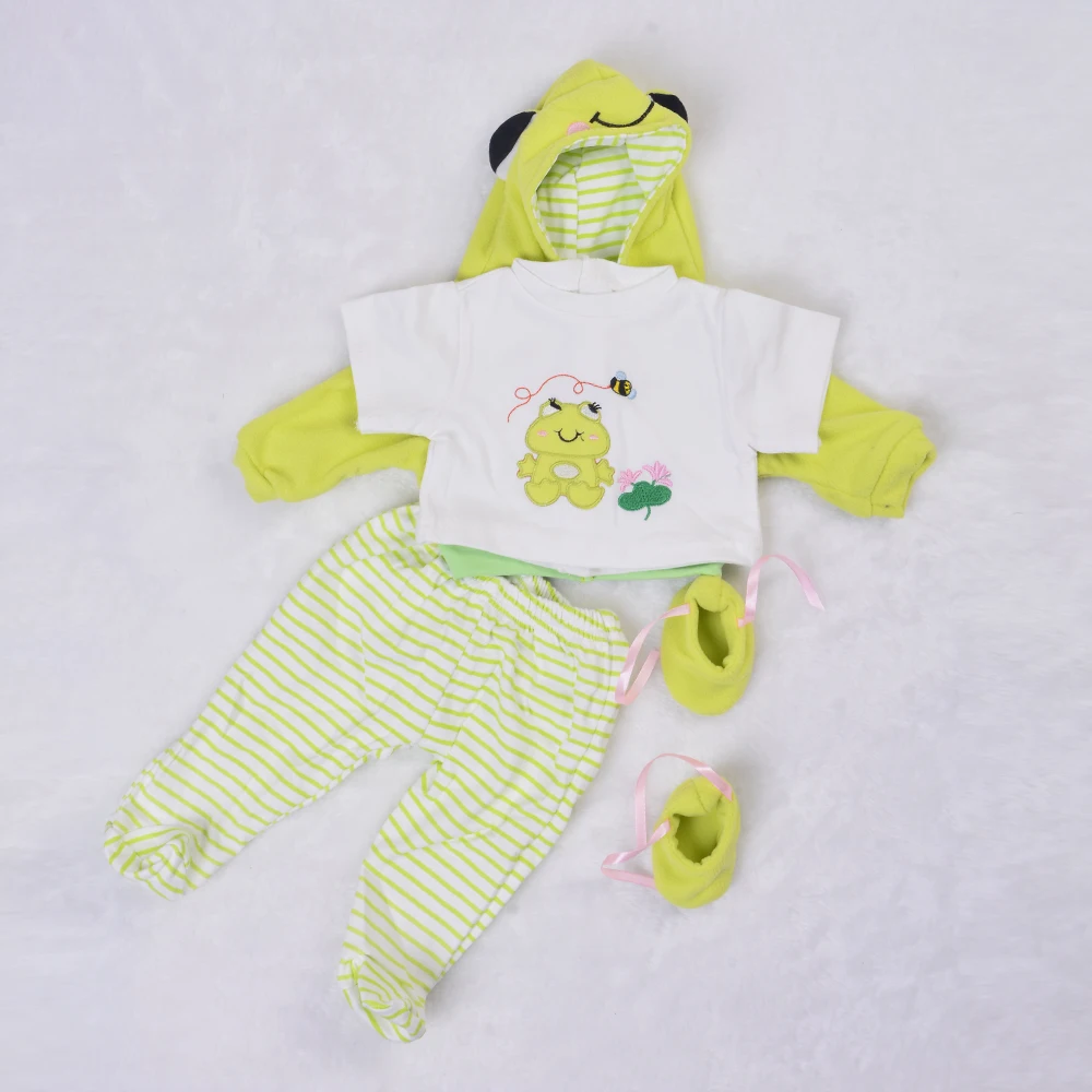 Кукла-младенец, мальчик, модная одежда для reborn baby Одежда Косплэй зеленая лягушка для переменного тока, 50-57 см Детские аксессуары подарки на день рождения