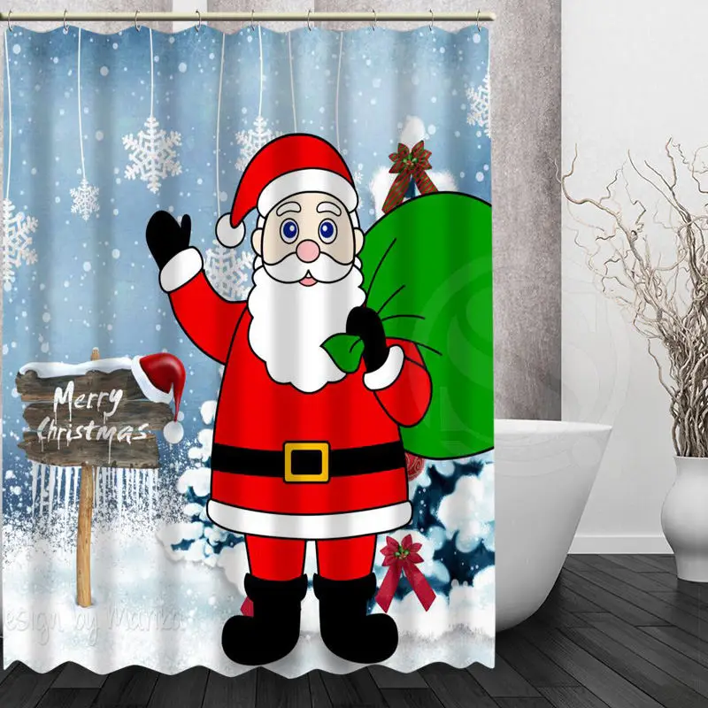Модная дизайнерская занавеска для душа с надписью Merry Christmas водонепроницаемая