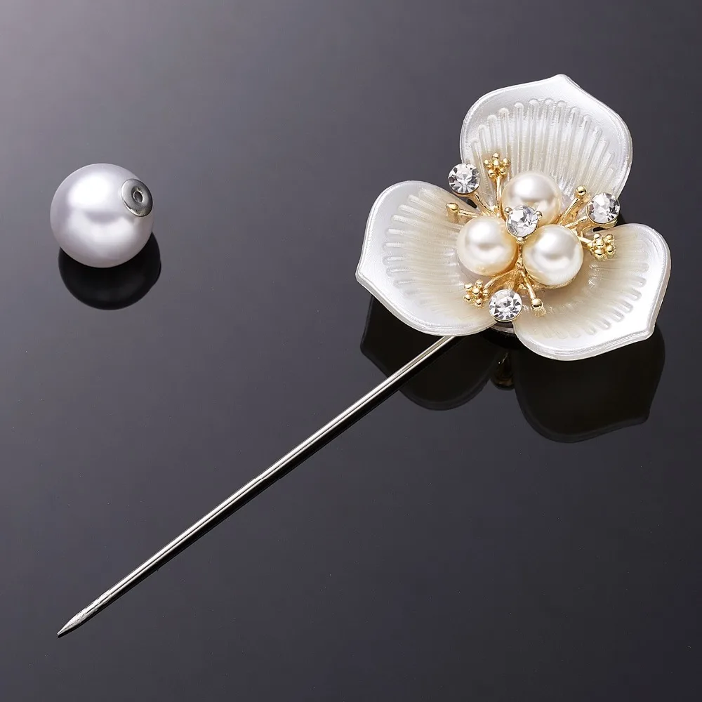 Новый модный свитер значки брошь в виде Розы корсаж Camellia длинный игольчатый