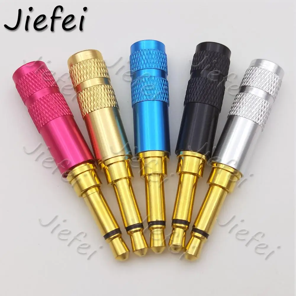 

10pcs Aluminum Shell Copper Plug Jack 3.5mm mono with Clip Male Plug for Earphone DIY Repair Soldering Connector