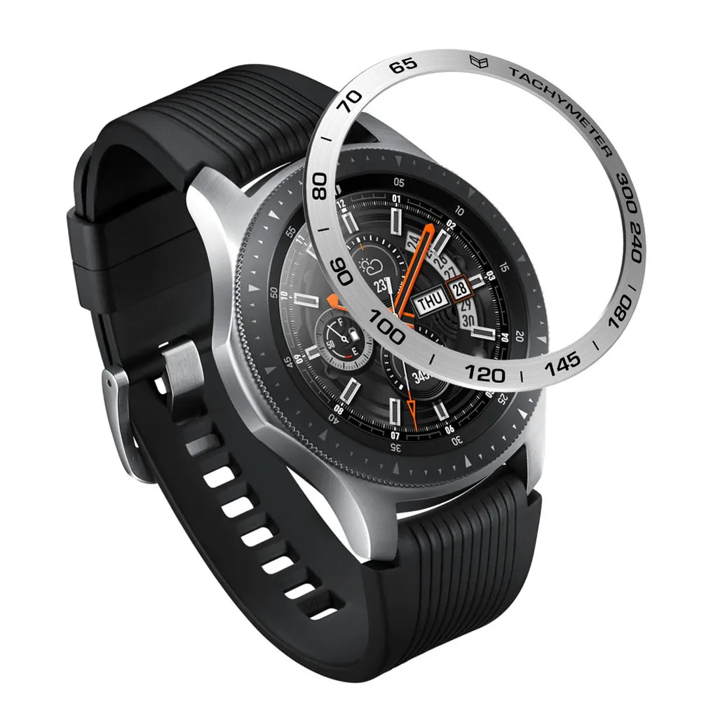 Чехлы для часов для samsung Galaxy watch 46 мм кольцо клейкая крышка против царапин нержавеющая сталь металл царапины ободок Q70