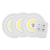 battery operated dimmable led under cabinet light cob led puck lights closets lights with remote control for wardrobe bathroom