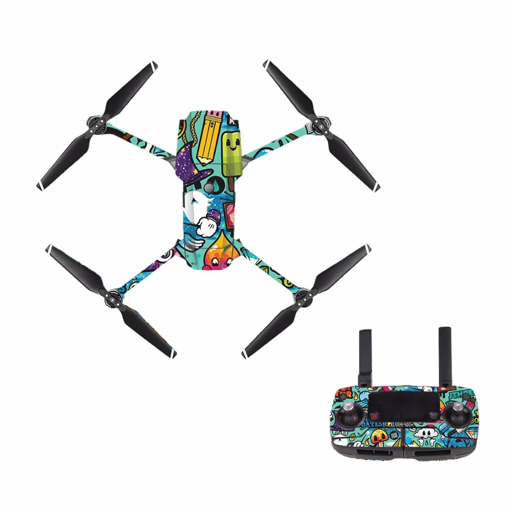 [M0032] мультфильм graffi Cool для DJI Mavic Pro наклейка Кожа Наклейка корпус дрона+ пульт дистанционного управления+ 3 батареи Защитная пленка крышка