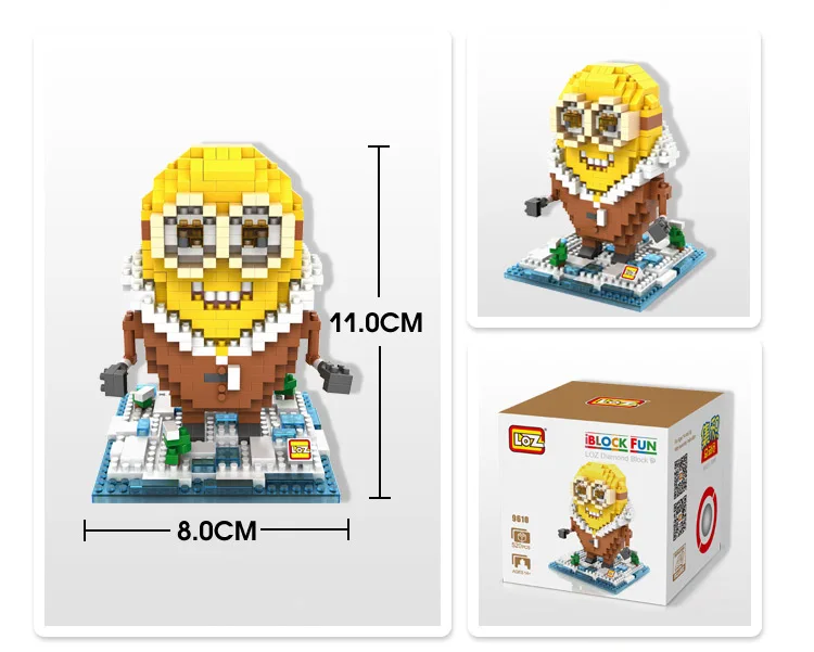 Vente Mini Arctique Minions Mignon Action Poupees Diamant Briques Modeles Educatifs Blocs de Construction Jouets pour Enfants|jouets enfants|blocs