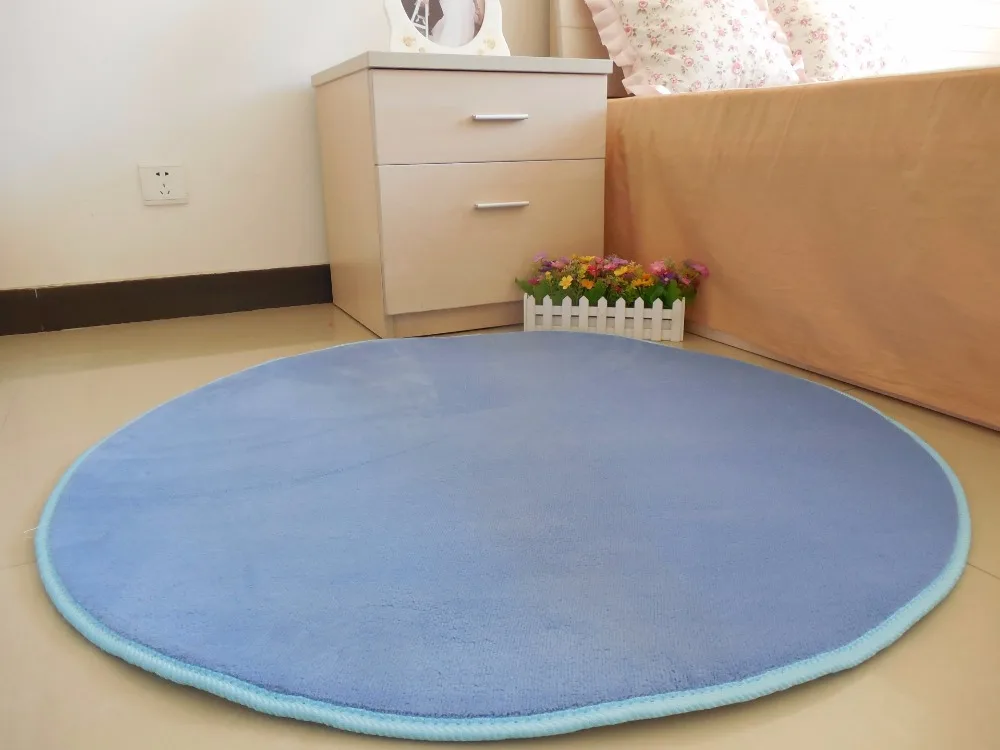 Мягкий круглый ковер из кораллового флиса нескользящий водопоглощающий пол